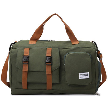 New Sports Fitness Bag Simple Casual Oxford Cloth Lightweight Portable Travel Bag Dry and Wet Separate Boarding Luggage Bag