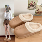 Khaki [fashionable waterproof-warm half mop] / 36-37 [suitable for 3536]