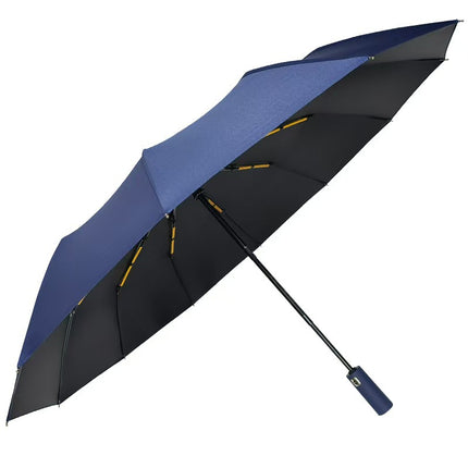 Full-automatic Umbrella Reinforced Windproof Folding Umbrella Black Rubber Sunny and Rain Dual-use Women's Sunscreen Sunshade Umbrella Sun Umbrella Advertising