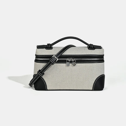 Lp Lunch Box Bag 2025 New First-Layer Cowhide Box Bag High-Quality One-Shoulder Satchel Cross-Body Genuine Leather Women's Bag Cross-Border