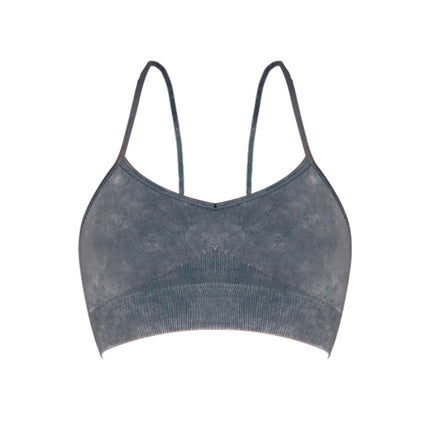 Cross-Border Abdominal Control High Waist Lulu Same Style Yoga Clothes Body Shaping Beautiful Back Nude Yoga Tops Running Bubble Wrap Yoga Clothes