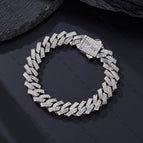 Bar Cuban chain silver 8inch(20cm)