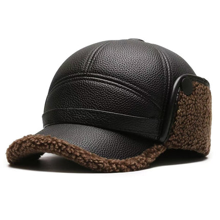 Autumn and winter Lei Feng hat men's warm hat for the elderly thickened fleece-lined winter foreign trade cross-border winter knitted hat wholesale