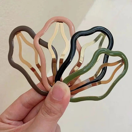 Hair Accessory Hairpin Trendy Upgraded Cloud-Shaped Hollow Hair Clip for Stray Hair Bb Clip for Bangs and Side Hair, Elegant Style