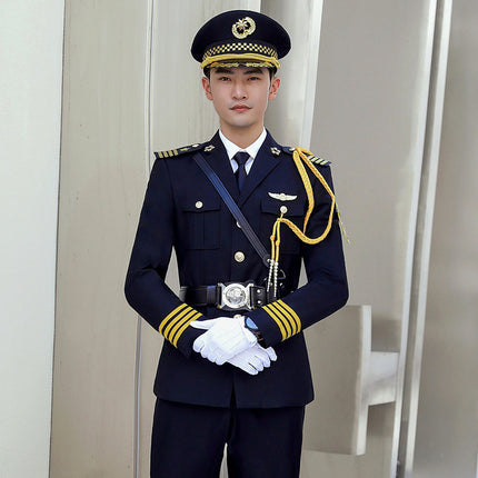 Image Post Soldiers Etiquette Clothing New Security Work Clothes Uniform suit Autumn and Winter Property Community Suit Men