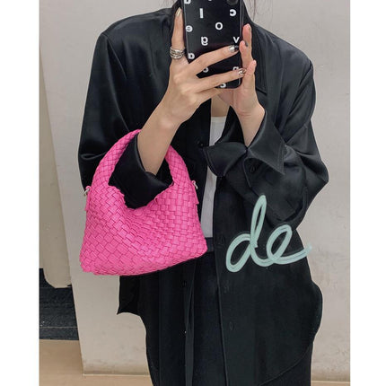High Texture Handmade Woven Bag Women's Portable Lunch Box Bag 2022 New Niche Design Underarm Bag Shoulder Crossbody Bag