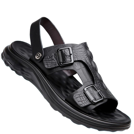 Outfit Sandals Men's 2025 Summer New Waterproof Non-Slip Soft Bottom Driving Beach Shoes Dual-Use Men's Sandals and Slippers