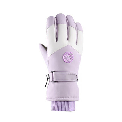 Men's and Women's Ski Gloves Winter Outdoor Riding Tram Fleece-Lined Thickeneded Cold-Proof Warm Windproof Waterproof Touch Screen Cotton Gloves