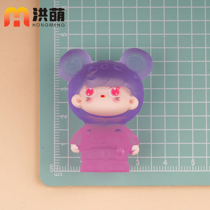 Luminous Cheese Mouse DIY Refrigerator Magnet Accessories Desktop Resin Ornaments Blind Box Blind Bag Keychain Pendant