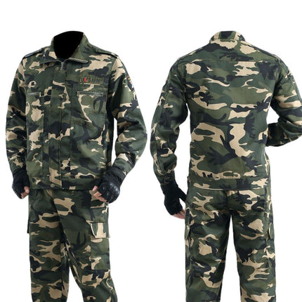 Spring and Autumn Camouflage Clothing Men's Suit Site Wear-resistant Dirty-resistant Labor Protection Work Clothes Auto Repair Machine Repair Welding Suit