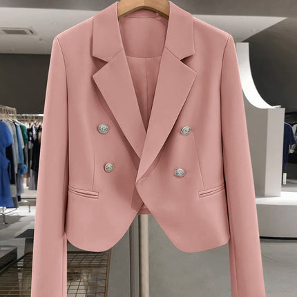 Small Suit Jacket Women's 2025 New Spring and Autumn Casual Korean Style Design Sense Black Small Suit Outside Cross-border