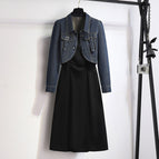 Dress + denim jacket / S (recommended within 52.5kg )