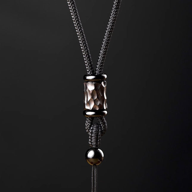 Ebony hand-woven necklace rope men's and women's halter necklace long versatile simple necklace retro jewelry rope