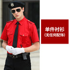 Men's red short sleeves (no accessories) / S