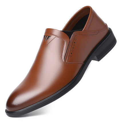 Casual Leather Shoes for Men, Genuine Leather British Style Men's Shoes, Versatile and Trendy 2025 New Spring and Autumn Men's Business Formal Leather Shoes