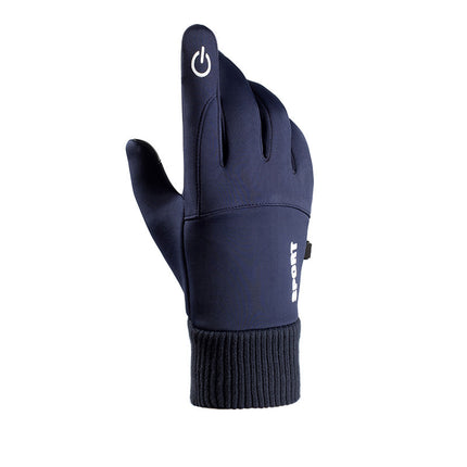 Touch Screen Gloves Men's Winter Warm Plus Velvet Imitation Wind Winter Driving Cold Protection Outdoor Riding Motorcycle