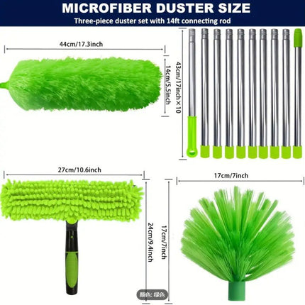 Cross-Border 2-in-1 Window Cleaning Scraper, Glass Cleaning Brush, Wiper, Glass Scraper, Double-Sided Glass Cleaning Tool