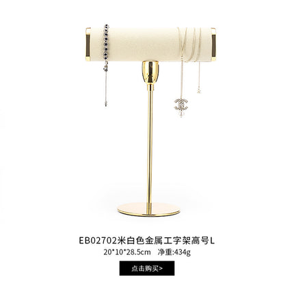 Hongtai Light Luxury Metal Bracelet Jewelry Display Stand Stand Bracelet Microfiber Jewelry Display Props in stock Wholesale
