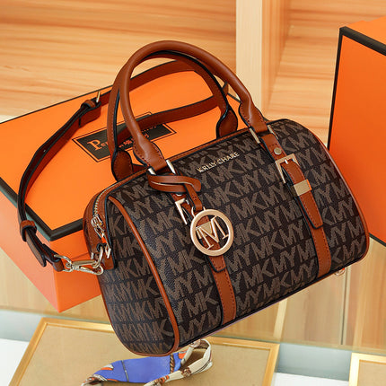 High Quality New Women Bag Fashion Letter Print Shoulder Handbag Large Capacity Fashionable Boston Pillow Bag