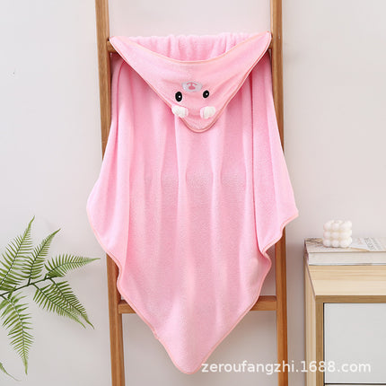 Coral Fleece Bath Towel Class A Baby Holding quilt Absorbent Newborn Children Autumn and Winter Thickened Package Cartoon Hooded Bath Towel Bucket