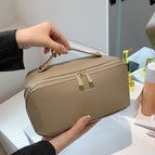 Pillow style - khaki [large capacity, high-end design, divided storage]