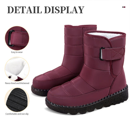 Women's Cotton Boots Cross-Border Dropshipping Snow Boots Polyurethane Boots Women's Large Size High-Top Boots Plus Velvet Thickened Cotton Boots