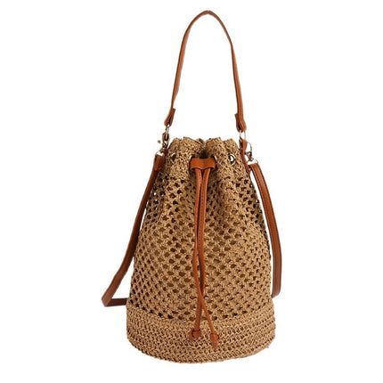 New Versatile Straw Bag, Hand-Woven Bag, Large Capacity Vacation Shoulder Bag, Beach Bag, Crossbody Tote Bag for Women