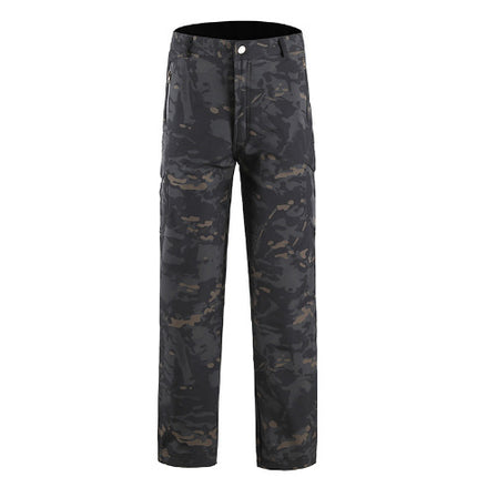 Softshell Jacket Softshell Pants Outdoor Military Fan Pants Windproof Waterproof Thermal Pants Durable Camouflage Slimming