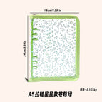 A5 Zipper Star Green