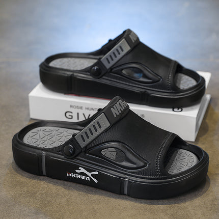 Coconut Slippers for Men's Summer Outer Wear for Teenagers, Thick-Soled Casual Sports Seaside Beach Sandals
