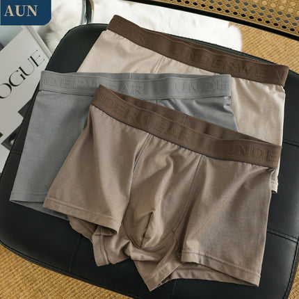 Factory men's underwear cotton high-end antibacterial boys boxers mid-waist plus size breathable boxers factory generation
