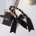 Bow short style + mobile phone transparent clip / Black