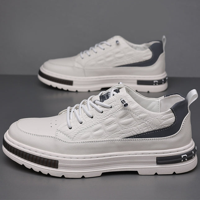 2023 new men's shoes sports casual inner height men's leather shoes small white shoes fashion trend men's shoes wholesale