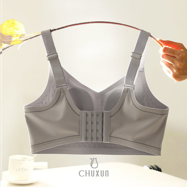 Anti-gravity Litching Underwear Women's Large Chest Small Slim-looking Summer Thin Traceless Breast-collecting Anti-sagging Comfortable Bra