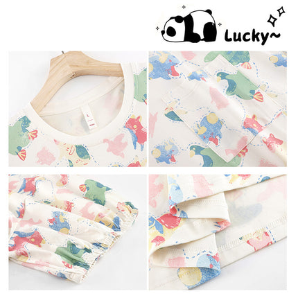 ClAss A XinjiAng Cotton Nightgown for Women, Pure Cotton, Fresh FlorAl Mid-skirt, Cute And Sweet Girl's Home Clothes ThAt CAn Be Worn Outside in Summer