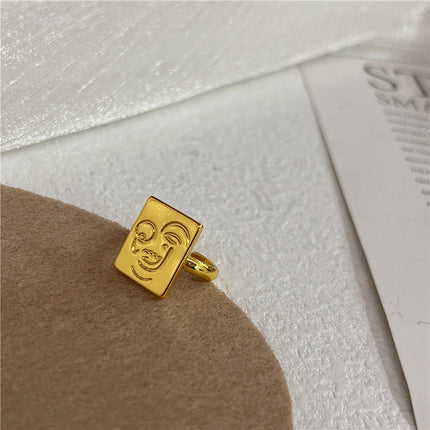 s925 sterling silver plated ring Women's wholesale niche women's high-end sense ins style simple ring light luxury retro ring wholesale