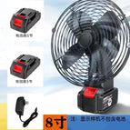 Makita model 8inch metal fan, 5 cells, two batteries and one charge