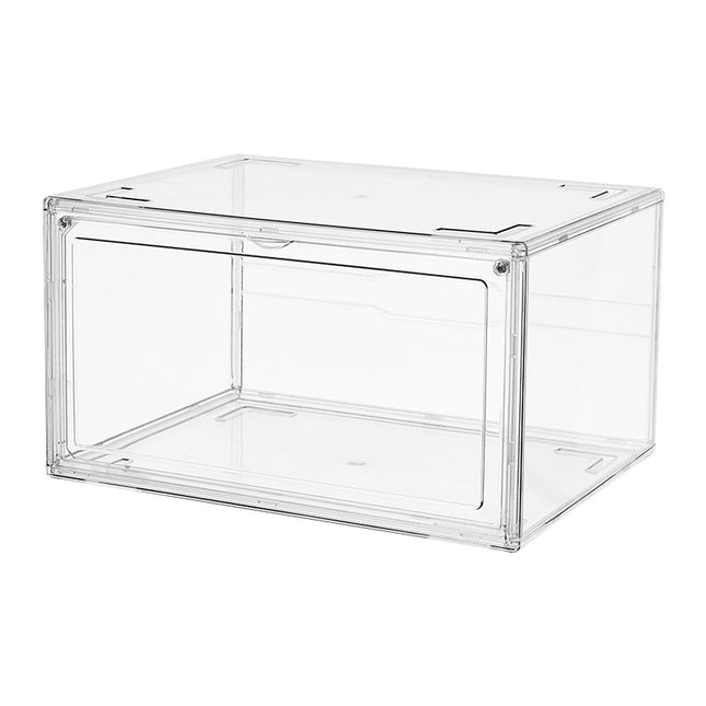 Acrylic shoe box storage box transparent aj shoes display side open dustproof plastic magnetic space-saving shoe rack shoe wall
