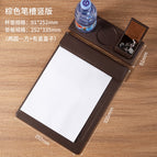 Brown belt pen tray + 2 round squares + candy box with lid - 36