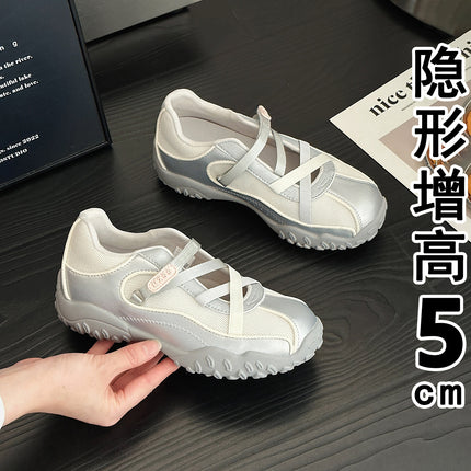 Mary Jane Height-Increasing Ballet Trainers for Women 2025 New Model for Petite Individuals, Summer Thick-Soled Casual Sports Shoes and Sandals