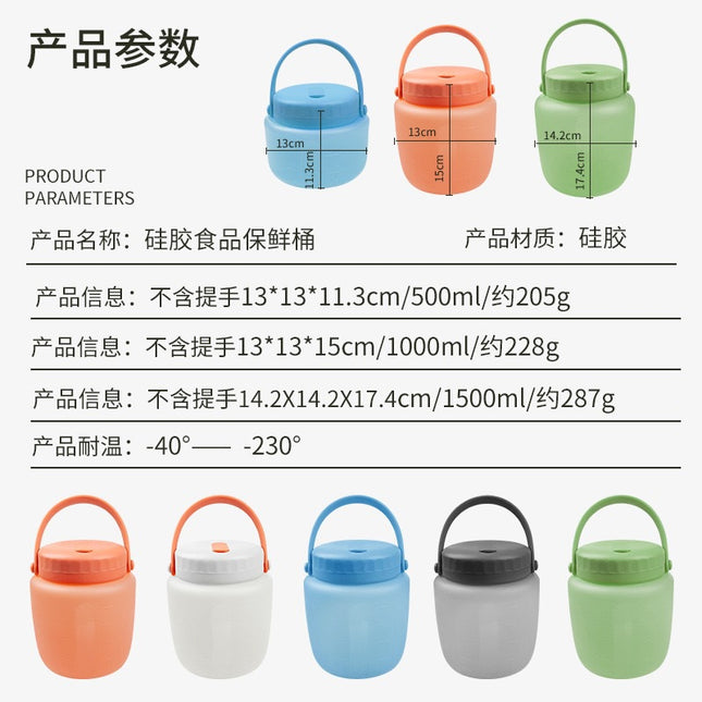 Platinum Silicone Fresh-Keeping Sealed Refrigerator Freezer Storage Kitchen Divided Storage Household Food Preservation Bag