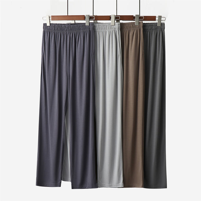 Solid Color Men's Pajama Pants Autumn Men's Pants Loose plus size Spring and Summer Thin Air Conditioning Home Pants Coconut Oil Yousse
