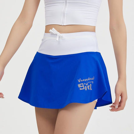 Women's Quick-Dry Zipper Skirt Morning Running Mobile Phone Sports Skirt Loose Casual Anti-walking Marathon Tennis