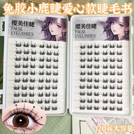 Cross-Border False Eyelashes Large Capacity Glue-Free Full Range of Lazy Eyelashes Collection Wholesale Customized European and American Glue-Free False Eyelashes