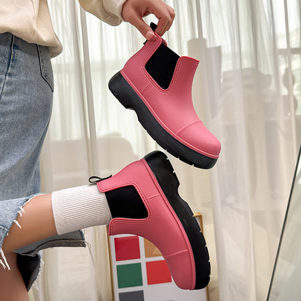 Cross-Border Dropshipping Martin Fashion Rain Boots Women's Thick-Soled Rain Boots Waterproof Shoes Students Versatile Water Boots Short Boots Non-Slip