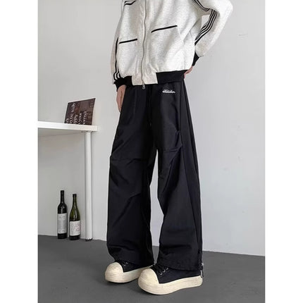 2025 New Loose Casual Pants for Men Korean Style Trendy Versatile Pants Summer Drapey Wide-Leg Floor-Length Trousers
