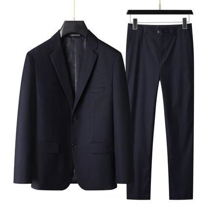 Fat Man 2025 Spring and Autumn New Men's Loose Plus Size Plus Size Business Casual Suit Three-Piece Suit