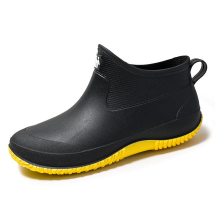 Korean Style New Arrival Short Rain Boots Women's Waterproof Non-Slip Women's Rain Boots Kitchen Water Boots Adult Thick-Sole Wear-Resistant Rubber Shoes