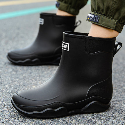 Cross-Border Rain Boots for Women 2025 German Mid-Calf Chelsea Outdoor Waterproof Work Men's Rubber Shoes Waterproof and Non-Slip