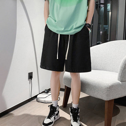 Light Blue Denim Shorts for Women, New Summer Style, Loose Casual Knee-Length Shorts for Outdoor Wear
